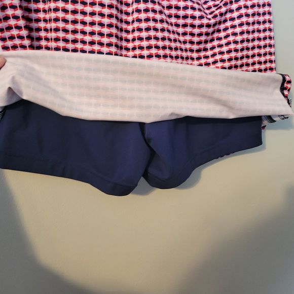 Lady Hagan Off to the Races Red/White/Blue Print Mini Golf Tennis Skort Size S - Picture 4 of 8